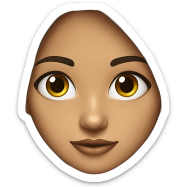 Chica morena ojos negros melena larga negra y pestañas largas sticker