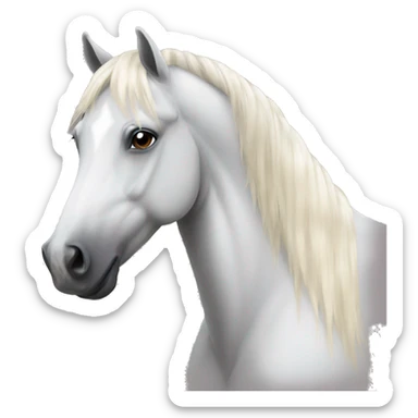 bay stallion with a circular white mark on head sticker