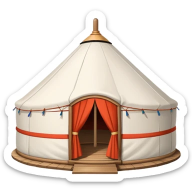 Mongolian yurt (ger) sticker