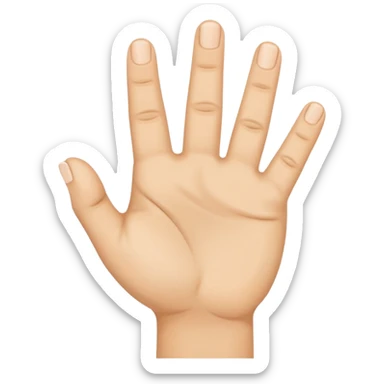 A fisted hand with the thumb between the index finger and middle finger sticker