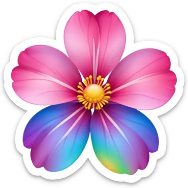 sakura flower with a rainbow gradient sticker