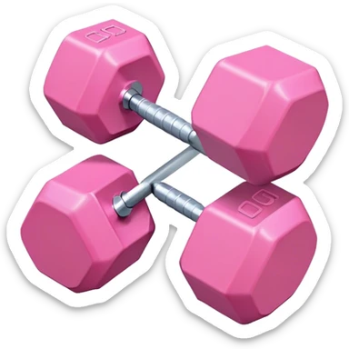 one light pink dumbbell  sticker