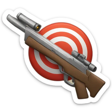 weapon with target sticker