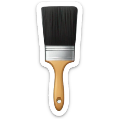 Black paint brush  sticker