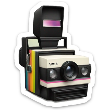 80s Polaroid camera sticker
