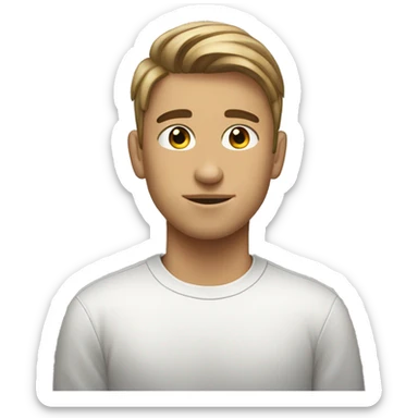 17 years old white male with laptop dominant nice haircut sticker