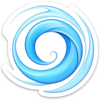 wind blowing away, represented by abstract breeze shapes, no human sticker