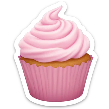 pastel pink cupcake  sticker