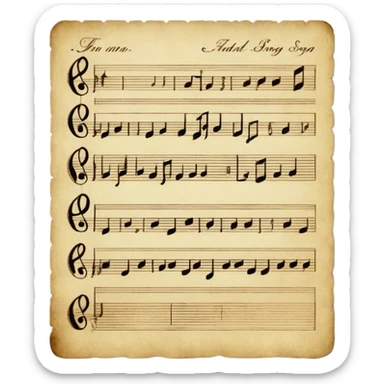 old folk song sticker