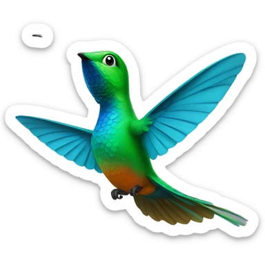 UN COLIBRI BAILANDO sticker