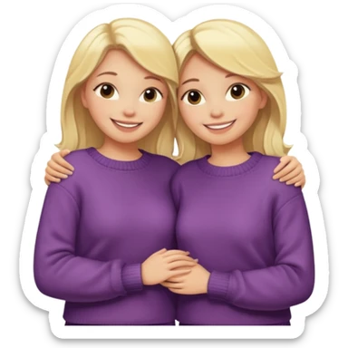 i want an emoji with 2 blonde girls like the movie "the holiday" sticker
