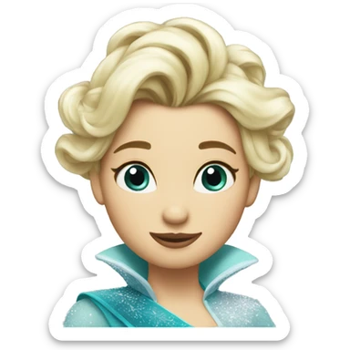 duck with hair like elsa from frozen sticker