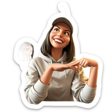 happy girls enjoying restaurant vibes sticker