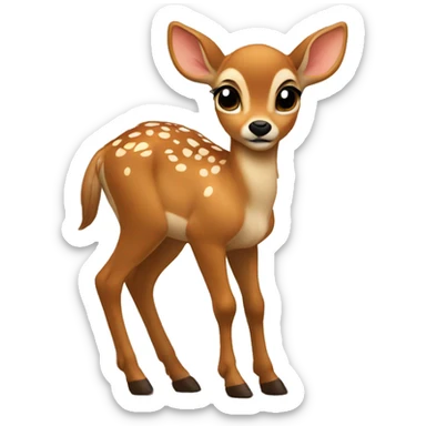 the fawn thinks sticker