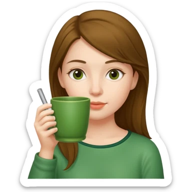 una chica tomando mate sticker