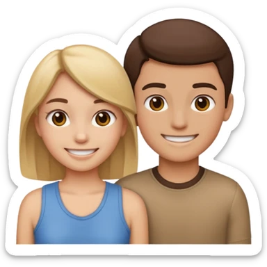 Une fille est un garçon dans me style des émojie normal sticker