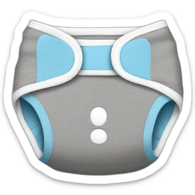 diaper blue and gray sticker