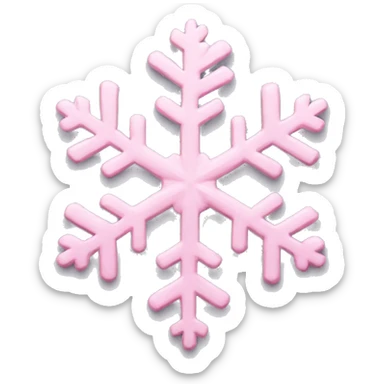 pastel pink snowflake  sticker