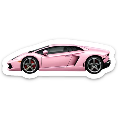 light pink Lamborghini  sticker