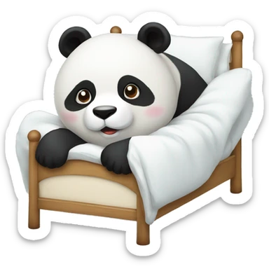 Panda Bär Bett sticker