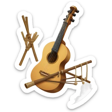 Korean traditional instruments sticker