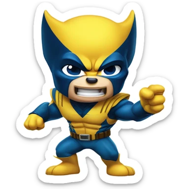 Wolverine the X-men blowing a kiss sticker