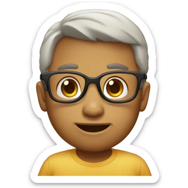 Quero um bebé ruivo com óculos sticker