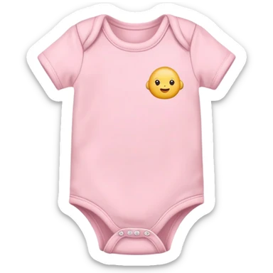 Plain pink pastelbaby’s onesie shirt sticker