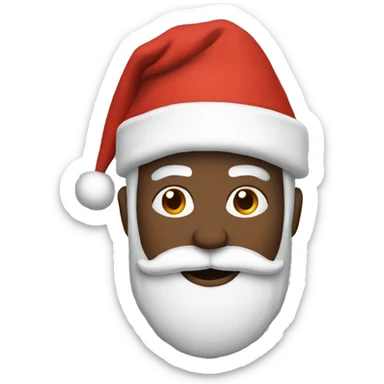 Santa wearing a horse t shirt sticker