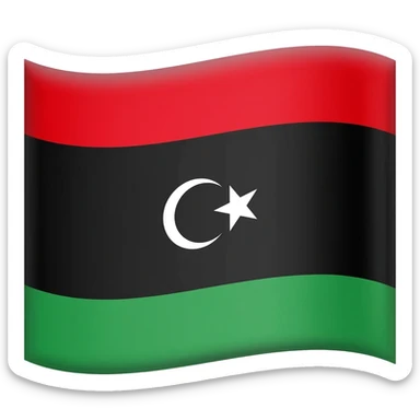 Green libya flag 2009 sticker