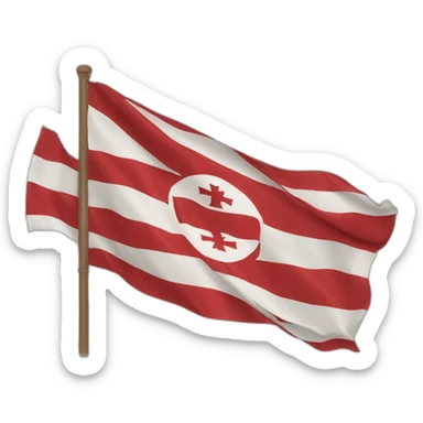Georgia flag sticker