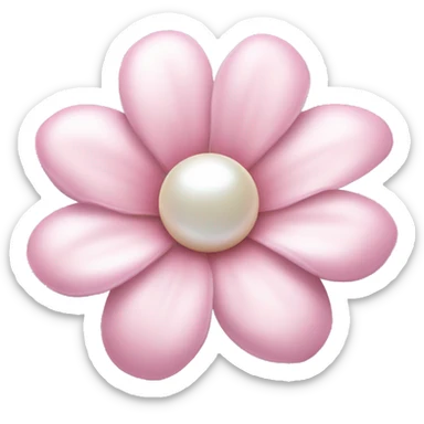 Pearl light pink flower sticker