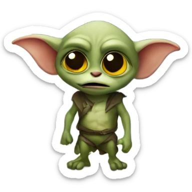Gremlin under bridge sticker