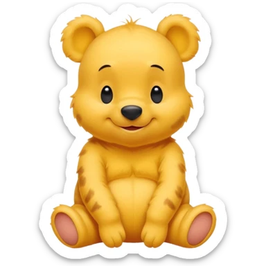 a cute sitting whinne the pooh sticker