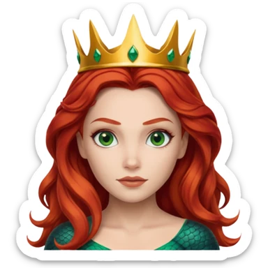 mera from aquaman with a small crown sticker
