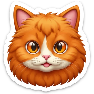 Emoji cat heat  sticker