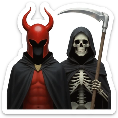 the devil and death and opscure sticker