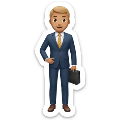 businessman celebrating full body sticker