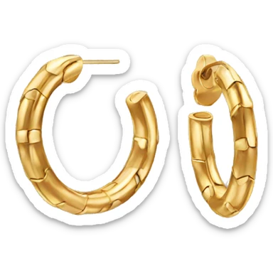 gold hoop earrings sticker
