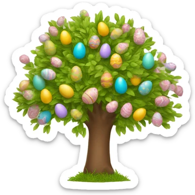 easter egg tree sticker