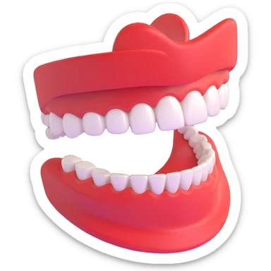 happy mouth showing braces, orthodontics theme, bright and welcoming sticker