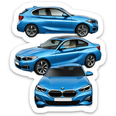 bmw 220i 2022 blue sticker