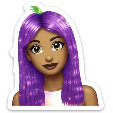 Lisa frank glitter palm tree sticker