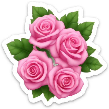 Pink roses bouquet ￼ sticker