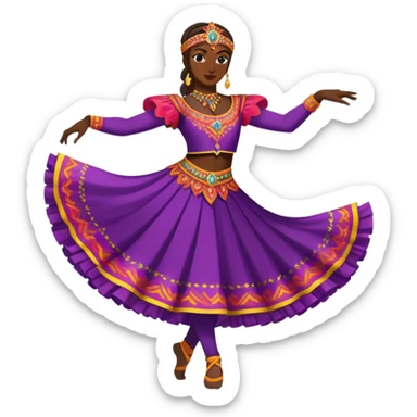 Traditional Dagestani dancer in costume sticker