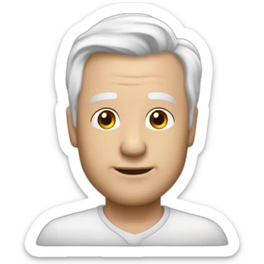meester frank visser white hair sticker