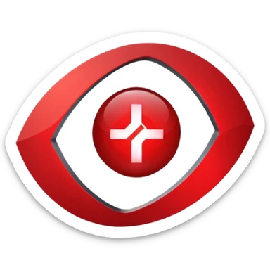 Eye-catching logo for MedSignal, red pulse cutting through geometric forms forming the letters ‘AI’, glowing red highlights with smooth, modern lines, clean white background, powerful and memorable for a tech-forward healthcare brand sticker
