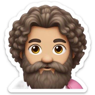 Hagrid in a pink tutu sticker