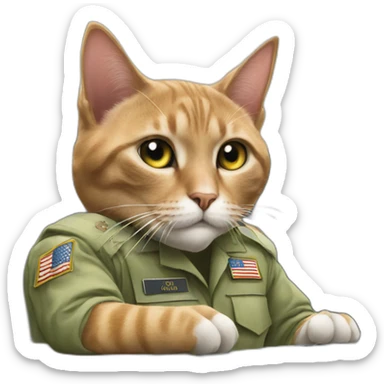 cat hacking the Pentagon sticker