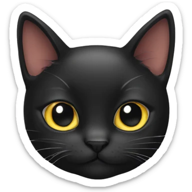 black cat with bow tie sticker